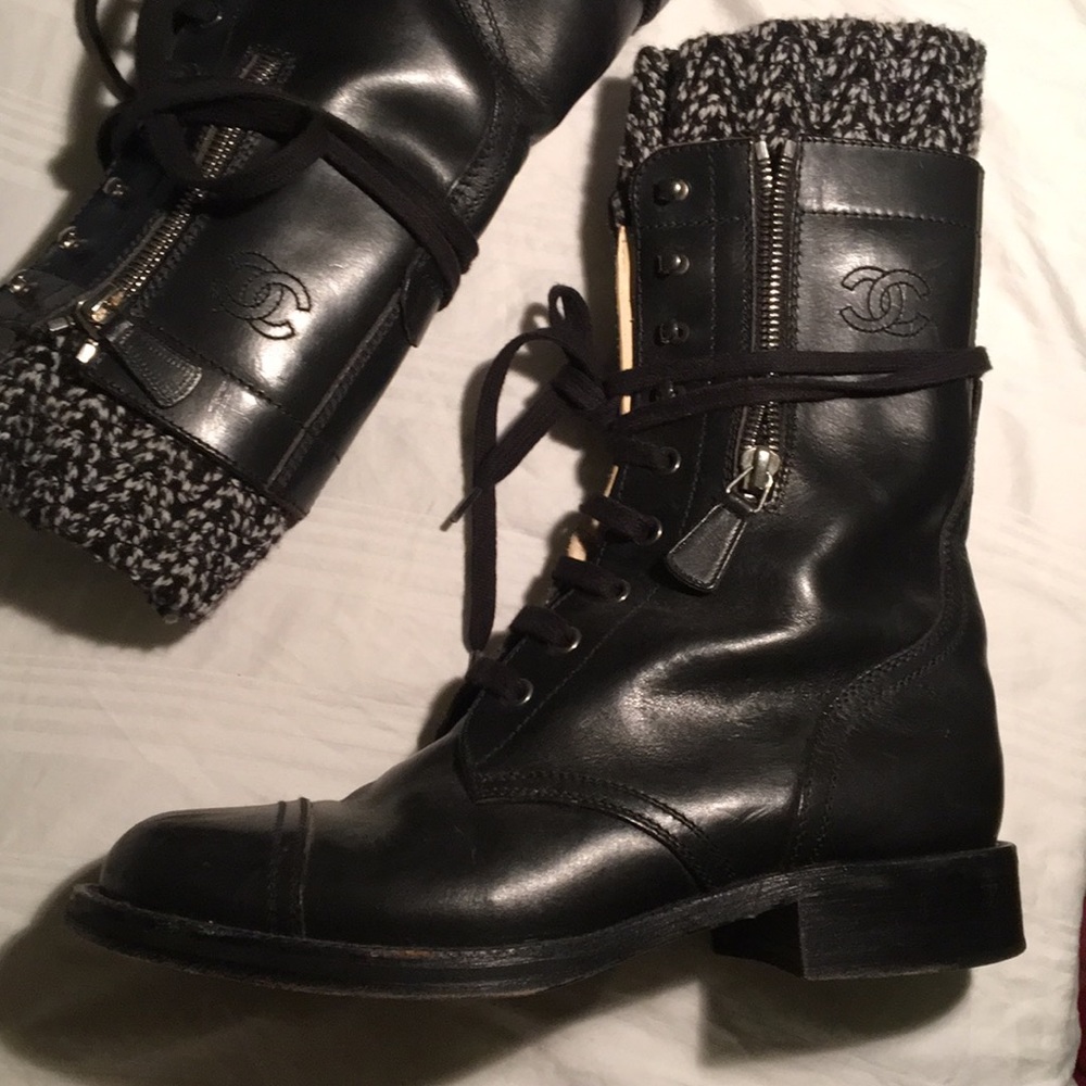 CHANEL COMBAT BOOTS
